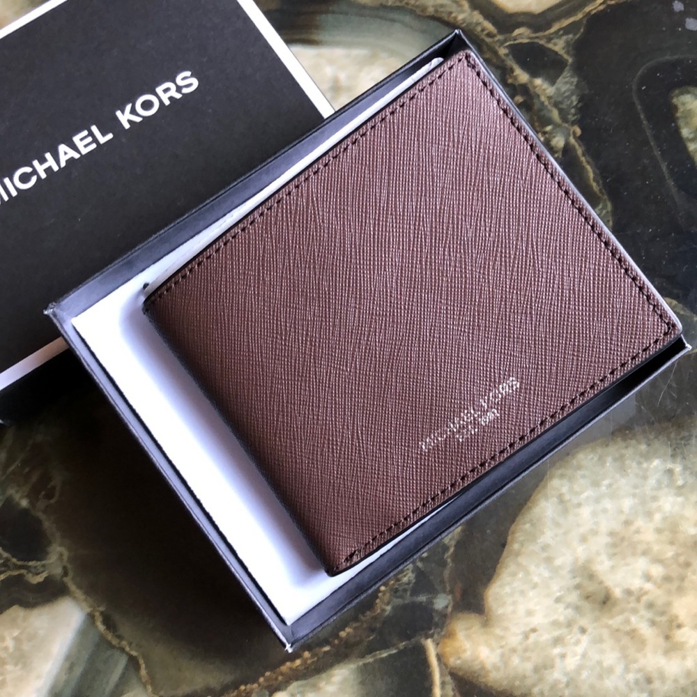 Michael Kors Andy Leather Slim Wallet/New